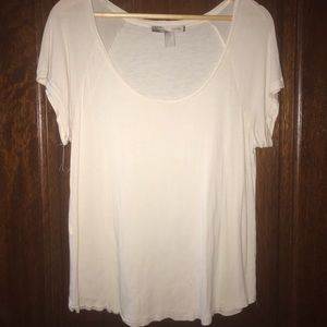 Soft plain cream tee